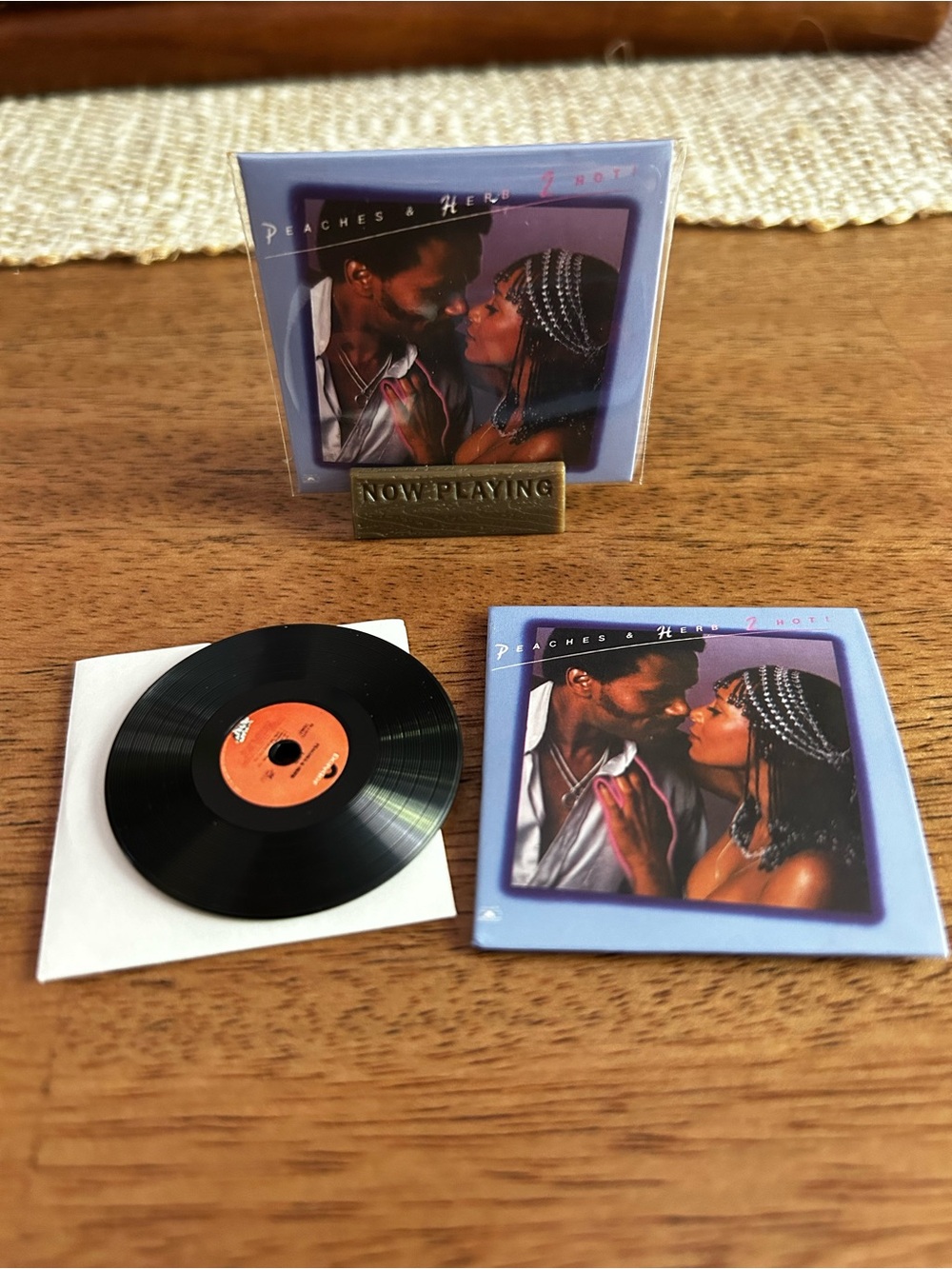 Peaches & Herb Mini Brands vinyl - Blue/Purple Cover